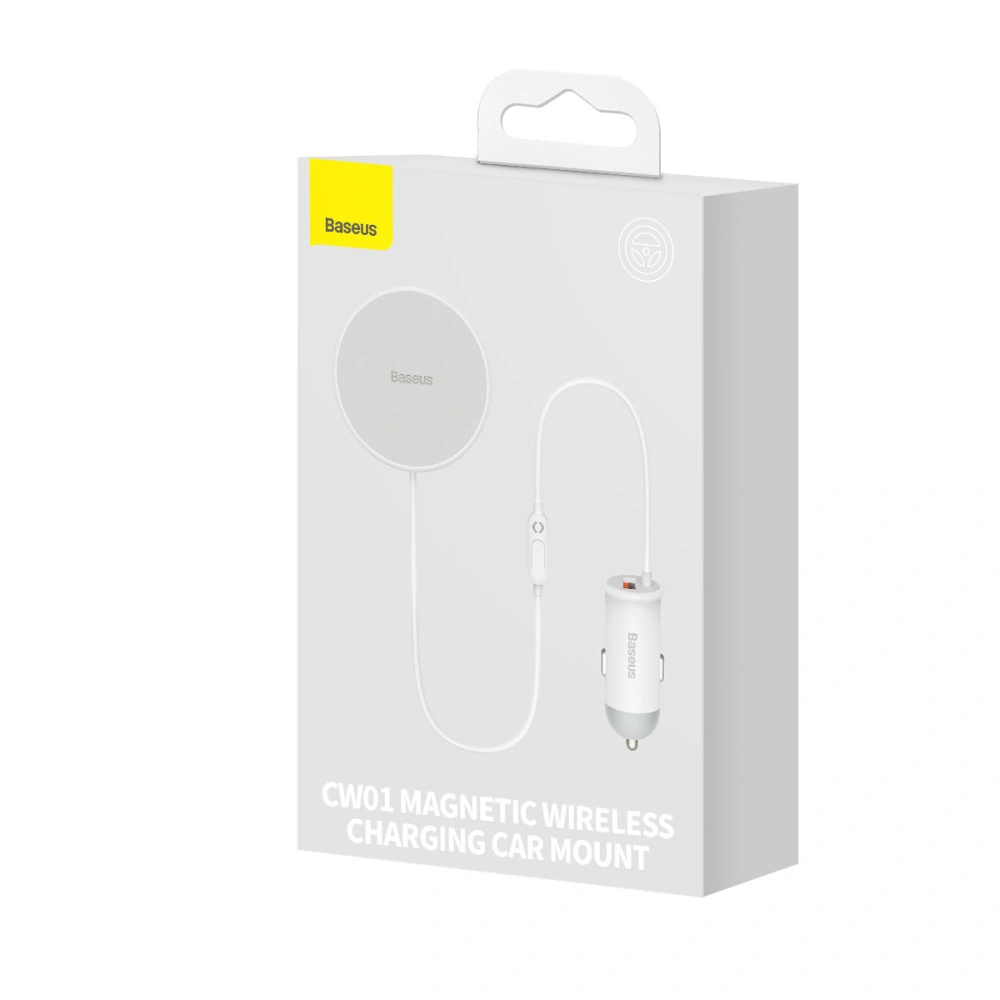 Hurtownia GSM - Upevnění do auta s bezdrátovou nabíječkou MagSafe Baseus 15W na mřížku ventilace + USB-C 25W bílá - BSU3912 - {ean13} - Hurt