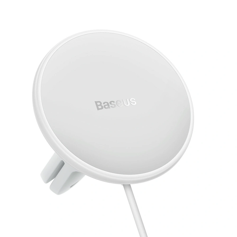 Hurtownia GSM - Autós tartó MagSafe vezeték nélküli töltővel Baseus 15W szellőzőrácsra + USB-C 25W fehér - BSU3912 - {ean13} - Hurt