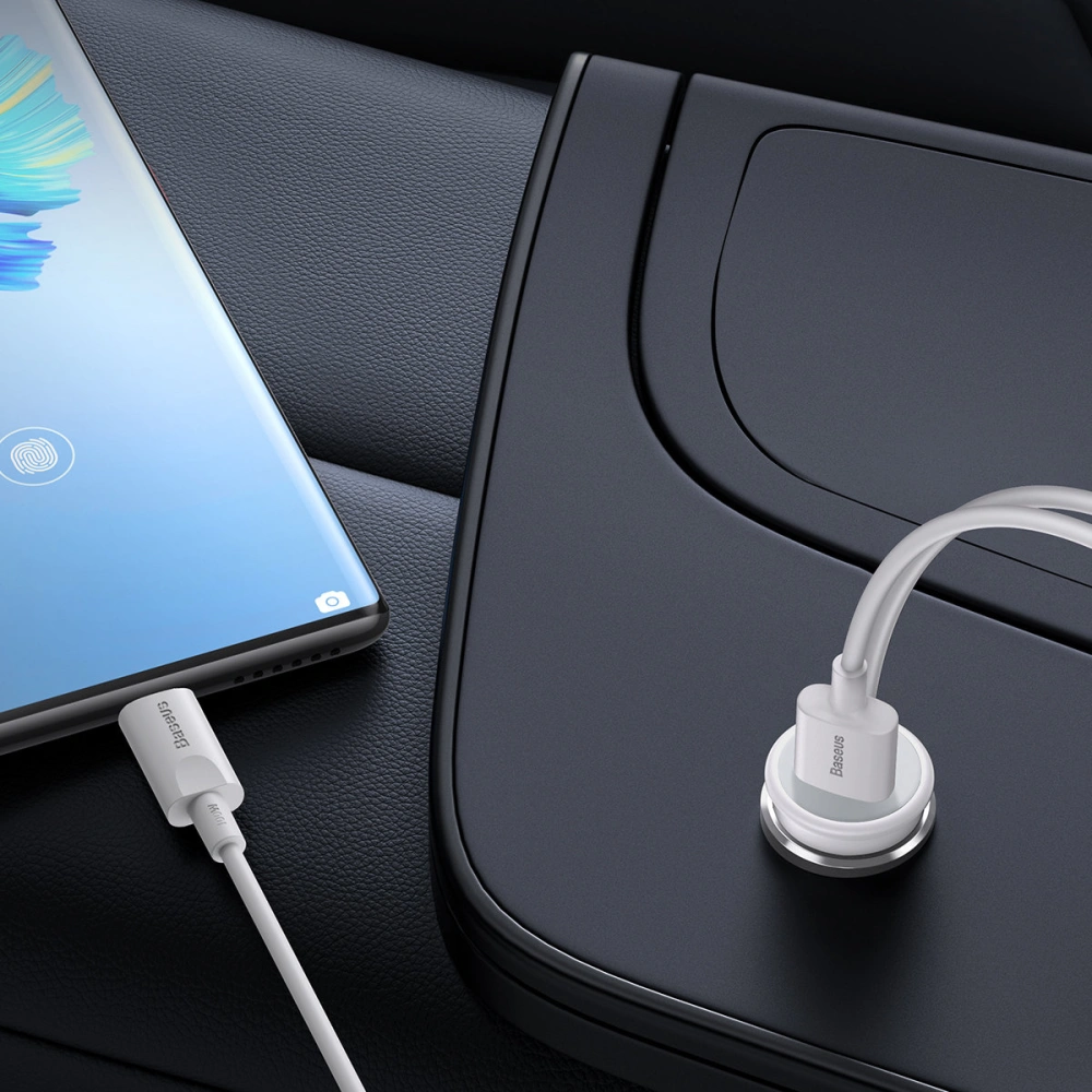 Hurtownia GSM - Upevnění do auta s bezdrátovou nabíječkou MagSafe Baseus 15W na mřížku ventilace + USB-C 25W bílá - BSU3912 - {ean13} - Hurt