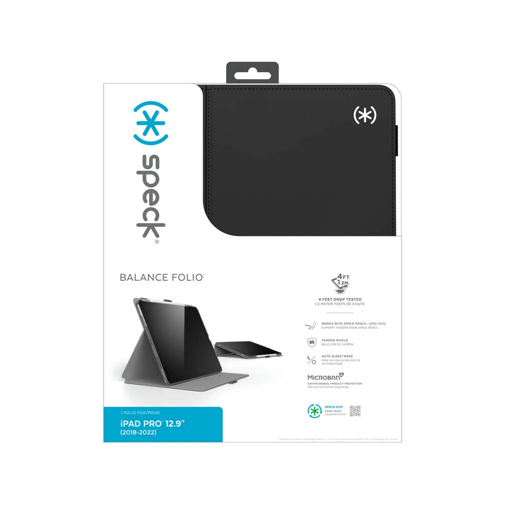 Hurtownia GSM - Etui Speck Balance Folio MICROBAN Apple iPad Pro 12.9 2018/2020/2021/2022 (3., 4., 5. és 6. generáció) (Fekete) - SPK465 - {ean13} - Hurt