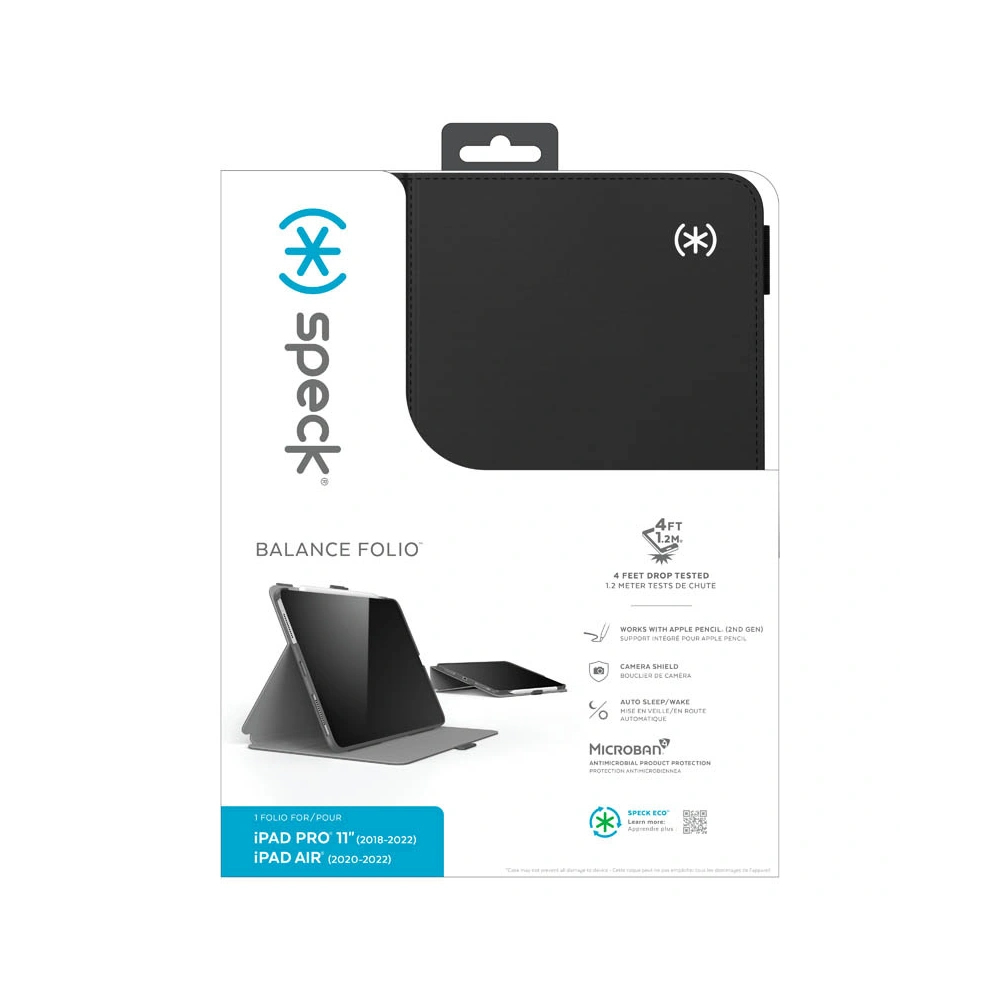 Wholesale Speck Balance Folio MICROBAN Apple iPad Air 10.9 2020/2022 (4, 5 gen) / iPad Pro 11 2018/2020/2021/2022 (1, 2, 3, 4 gen) / iPad Air 11 2024 (6 gen) (Black) - SPK466 - {ean13} - Hurt