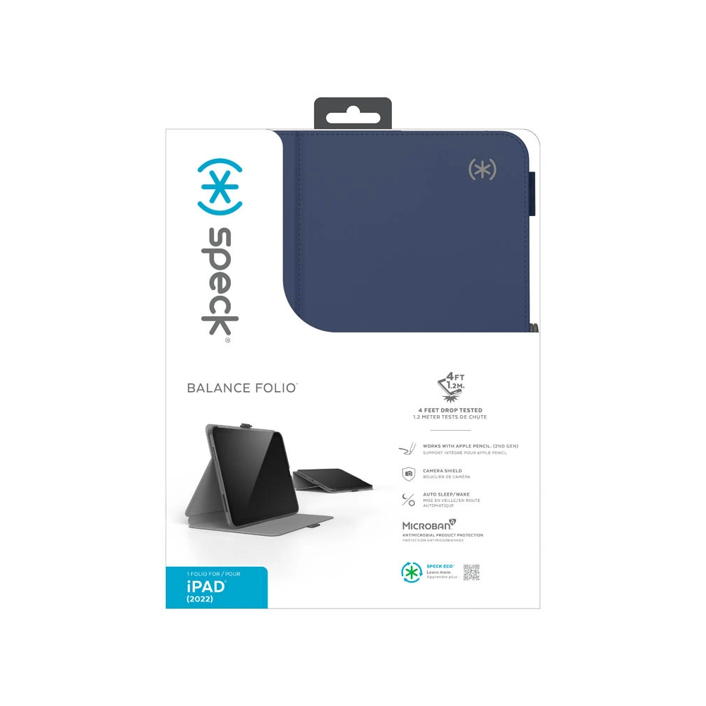 Hurtownia GSM - Case Speck Balance Folio MICROBAN Apple iPad 10.9 2022 (10. Generation) (Arcadia Navy/Moody Grey) - SPK469 - {ean13} - Hurt