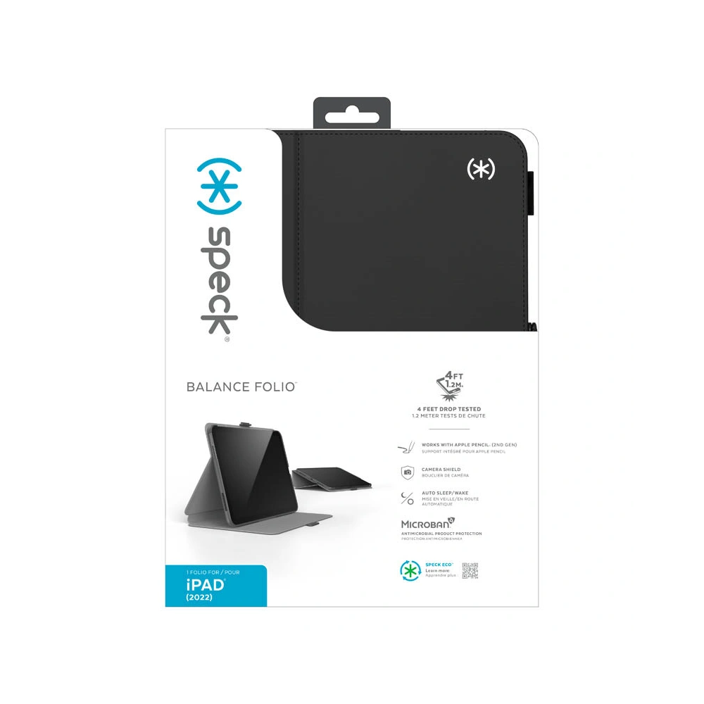 Hurtownia GSM - Etui Speck Balance Folio MICROBAN Apple iPad 10.9 2022 (10. generace) (Černá) - SPK470 - {ean13} - Hurt