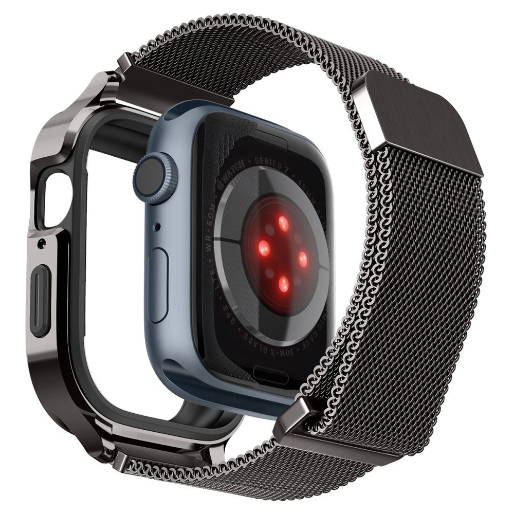 Wholesale Belt + case Spigen Metal Fit Pro Apple Watch 4/5/6/7/8/9/SE 44/45mm Graphite - SPN2646 - {ean13} - Hurt