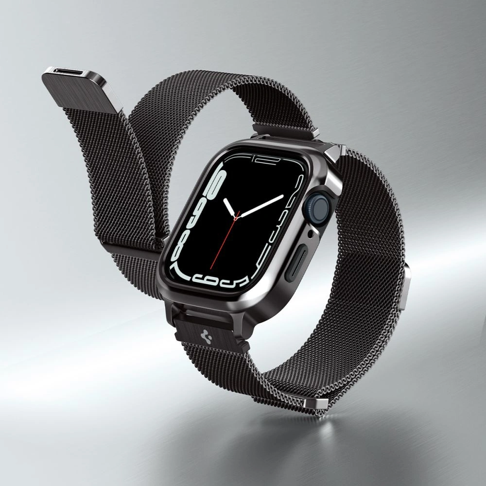 Wholesale Belt + case Spigen Metal Fit Pro Apple Watch 4/5/6/7/8/9/SE 44/45mm Graphite - SPN2646 - {ean13} - Hurt
