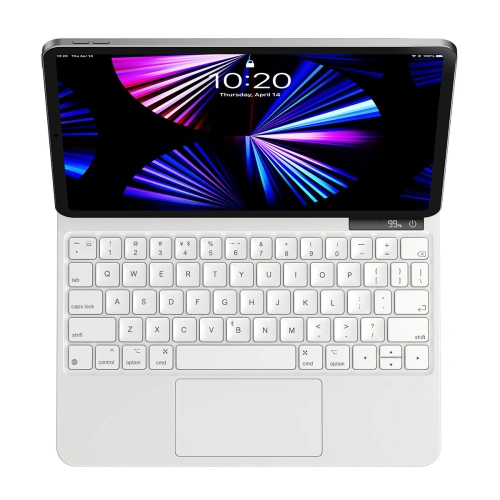 Etui Baseus Brilliance Magnetic Keyboard Apple iPad Air 10.9 2020/2022 (4, 5 gen) / iPad Pro 11 2018/2020/2021 (1, 2, 3 gen) / iPad Air 11 2024 (6. generacji) biały