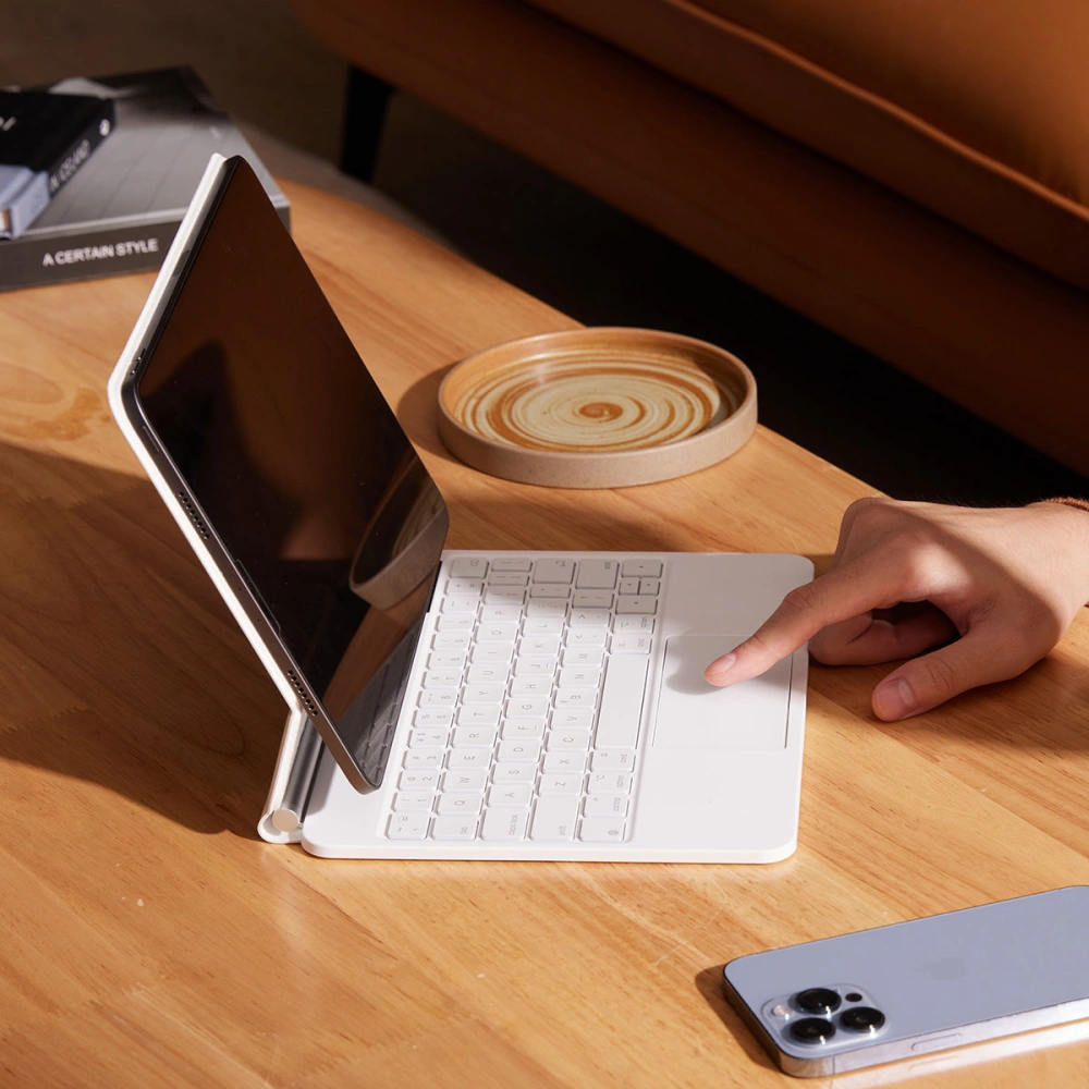 Hurtownia GSM - Etui Baseus Brilliance Magnetic Keyboard Apple iPad Air 10.9 2020/2022 (4, 5 gen) / iPad Pro 11 2018/2020/2021 (1, 2, 3 gen) / iPad Air 11 2024 (6. generacji) biały - BSU3914 - {ean13} - Hurt