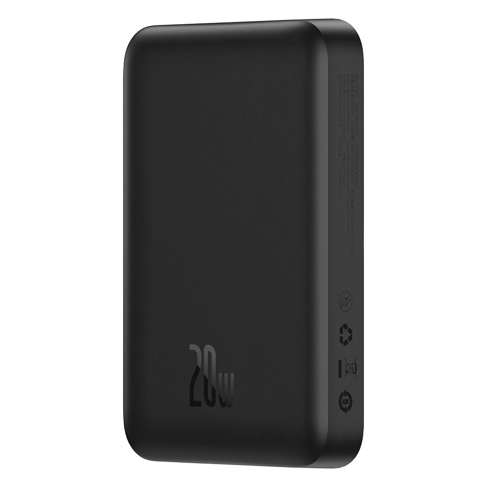 Hurtownia GSM - Powerbank Baseus Magnetic Mini MagSafe 15W PD QC 20W 10000mAh czarny (Overseas Edition) + kabel USB-C/USB-C 60W 3A 0.5m czarny - BSU3915 - {ean13} - Hurt