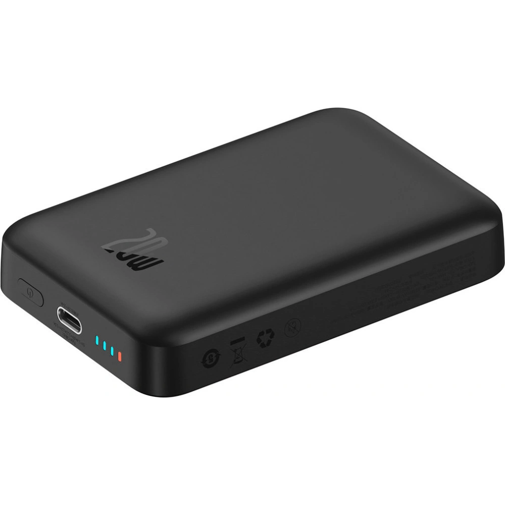 Hurtownia GSM - Powerbank Baseus Magnetic Mini MagSafe 15W PD QC 20W 10000mAh fekete (Tengerentúli Kiadás) + USB-C/USB-C 60W 3A 0.5m fekete - BSU3915 - {ean13} - Hurt
