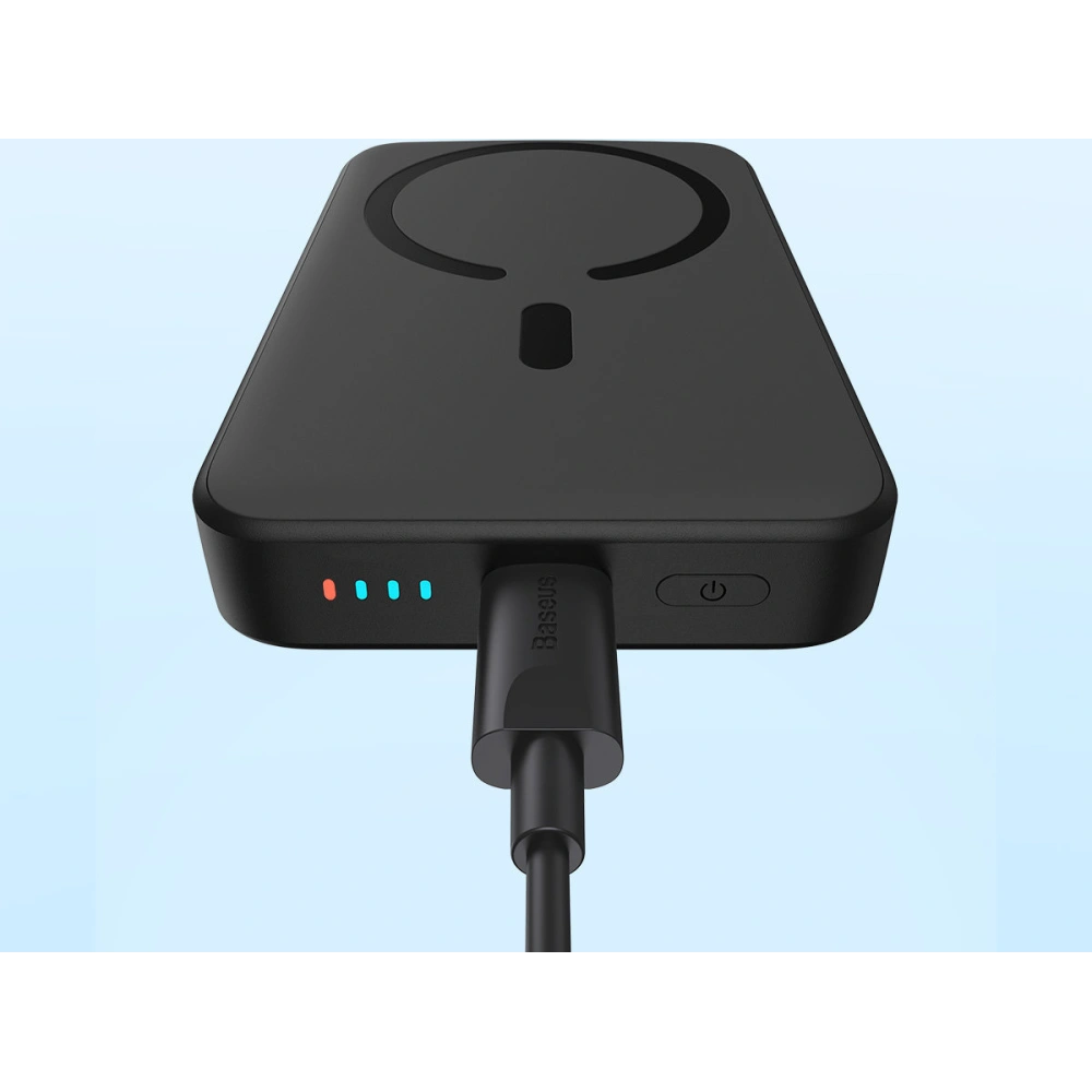 Hurtownia GSM - Powerbank Baseus Magnetic Mini MagSafe 15W PD QC 20W 10000mAh czarny (Overseas Edition) + kabel USB-C/USB-C 60W 3A 0.5m czarny - BSU3915 - {ean13} - Hurt