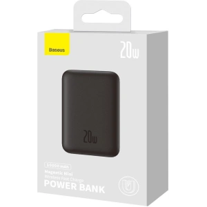 Wholesale Powerbank Baseus Magnetic Mini MagSafe 15W PD QC 20W 10000mAh black (Overseas Edition) + USB-C/USB-C Cable 60W 3A 0.5m black - BSU3915 - {ean13} - Hurt
