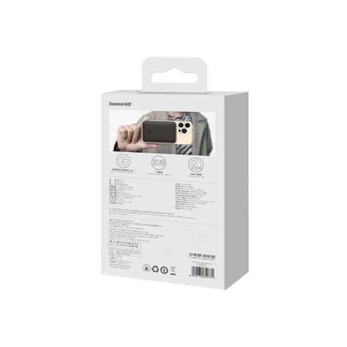 Powerbank Baseus Magnetic Mini MagSafe 15W PD QC 20W 10000mAh czarny (Overseas Edition) + kabel USB-C/USB-C 60W 3A 0.5m czarny