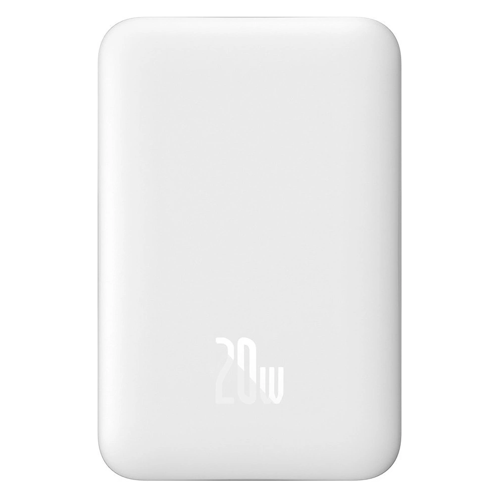 Hurtownia GSM - Powerbank Baseus Magnetic Mini MagSafe 15W PD QC 20W 10000mAh bílý (Overseas Edition) + kabel USB-C/USB-C 60W 3A 0.5m bílý - BSU3916 - {ean13} - Hurt