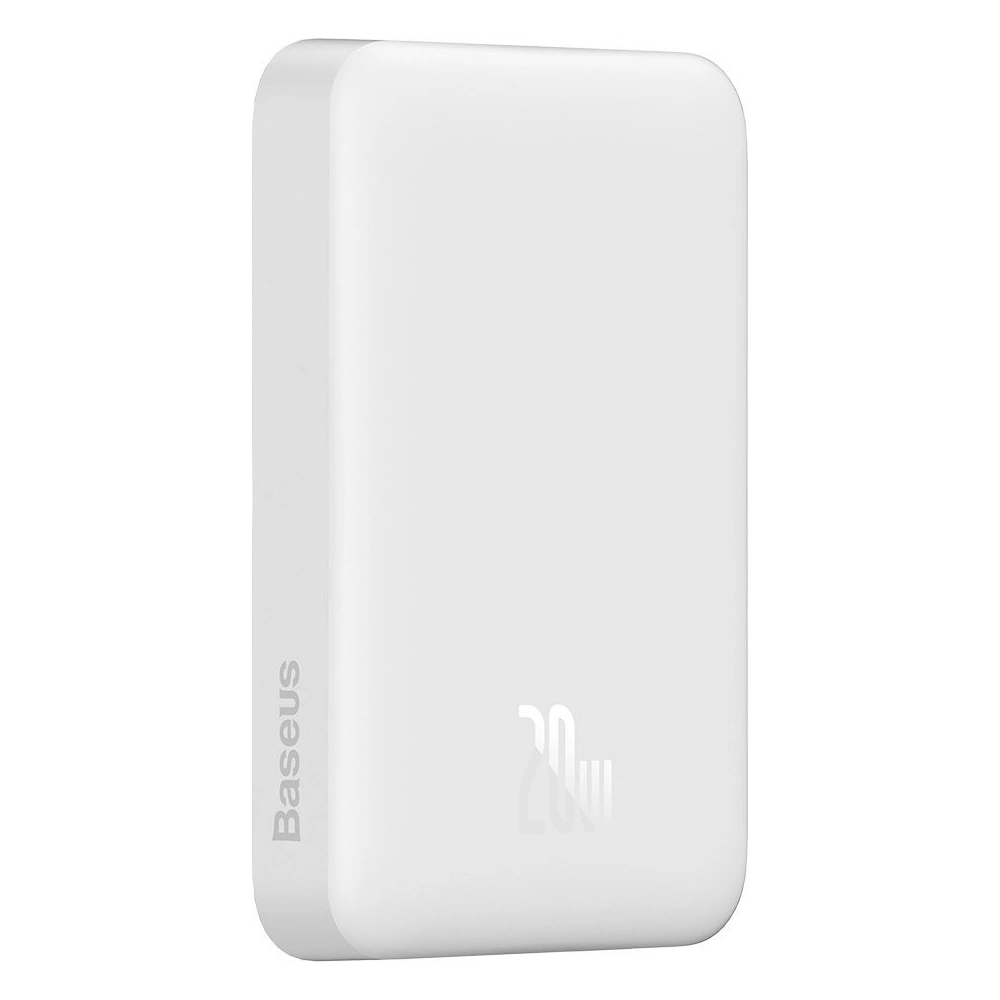 Hurtownia GSM - Powerbank Baseus Magnetic Mini MagSafe 15W PD QC 20W 10000mAh bílý (Overseas Edition) + kabel USB-C/USB-C 60W 3A 0.5m bílý - BSU3916 - {ean13} - Hurt