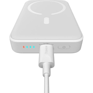 Hurtownia GSM - Powerbank Baseus Magnetic Mini MagSafe 15W PD QC 20W 10000mAh biały (Overseas Edition) + kabel USB-C/USB-C 60W 3A 0.5m biały - BSU3916 - {ean13} - Hurt