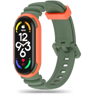 Hurtownia GSM - Pasek Tech-Protect Iconband Hybrid Xiaomi Mi Band 5/6/6 NFC/7 Verde Armată/orange - THP1709 - {ean13} - Hurt