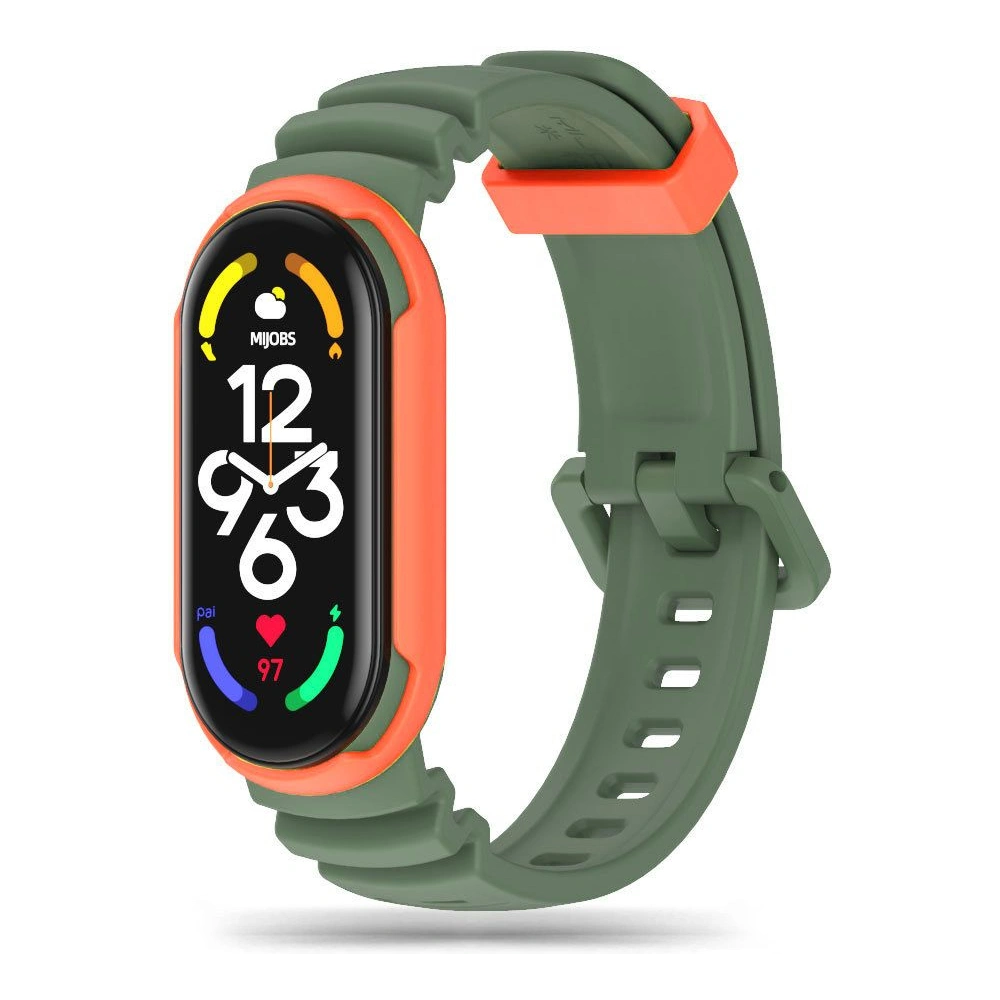 Hurtownia GSM - Pasek Tech-Protect Iconband Hybrid Xiaomi Mi Band 5/6/6 NFC/7 Verde Armată/orange - THP1709 - {ean13} - Hurt