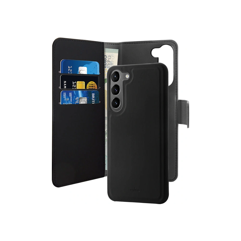 Hurtownia GSM - Case PURO Wallet Detachable 2w1 Samsung Galaxy S23 (schwarz) - PUR627 - {ean13} - Hurt