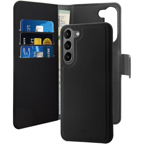 Puro Distributor - 8018417440731 - PUR628 - PURO Wallet Detachable 2w1 Samsung Galaxy S23+ Plus (black) - B2B homescreen