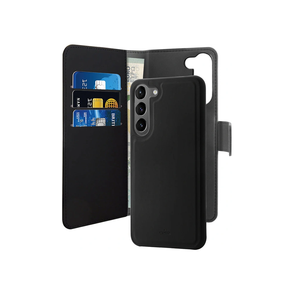 Hurtownia GSM - Etui PURO Wallet Detachable 2w1 Samsung Galaxy S23+ Plus (černý) - PUR628 - {ean13} - Hurt