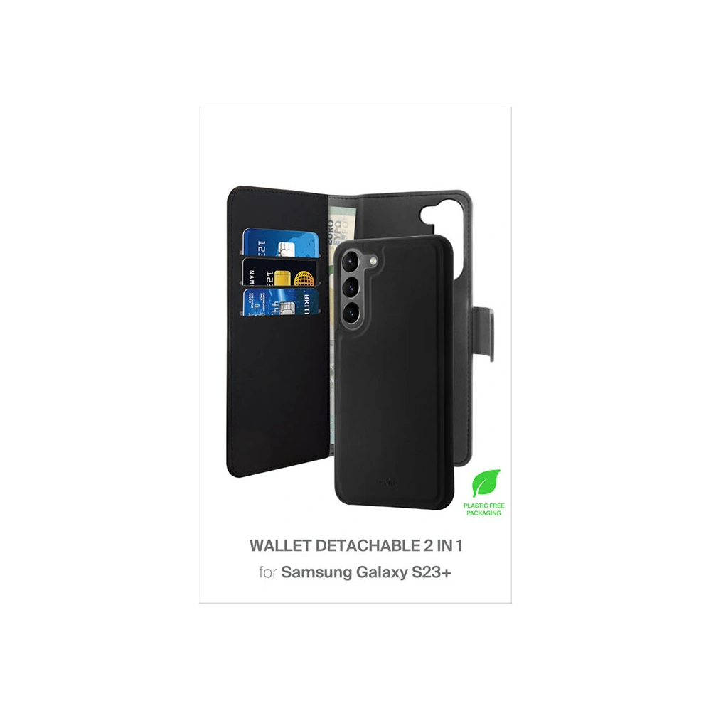 Hurtownia GSM - Etui PURO Wallet Detachable 2w1 Samsung Galaxy S23+ Plus (černý) - PUR628 - {ean13} - Hurt