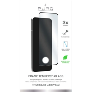 Szkło hartowane PURO Frame Tempered Glass Samsung Galaxy S23 (czarna ramka)