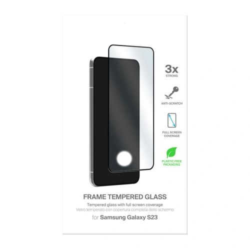 Szkło hartowane PURO Frame Tempered Glass Samsung Galaxy S23 (czarna ramka)