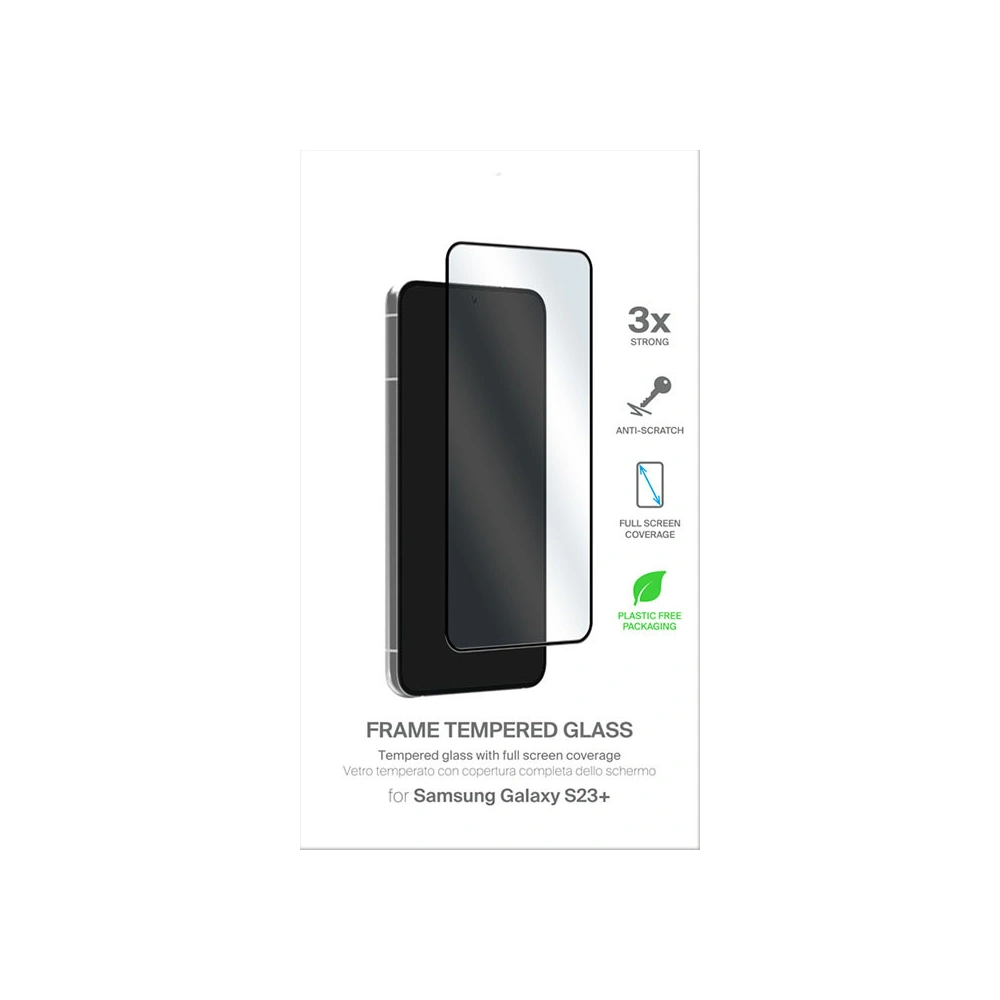 Hurtownia GSM - Szkło hartowane PURO Frame Tempered Glass Samsung Galaxy S23+ Plus (czarna ramka) - PUR630 - {ean13} - Hurt