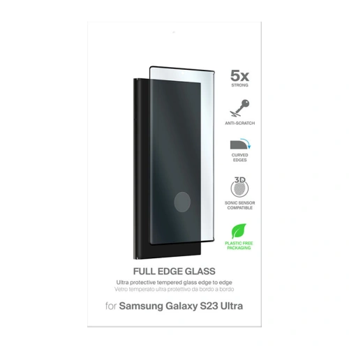 Szkło hartowane PURO Frame Tempered Glass Samsung Galaxy S23 Ultra (czarna ramka)