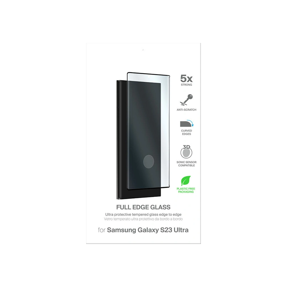 Hurtownia GSM - Sklo tvrzené PURO Frame Tempered Glass Samsung Galaxy S23 Ultra (černý rám) - PUR631 - {ean13} - Hurt