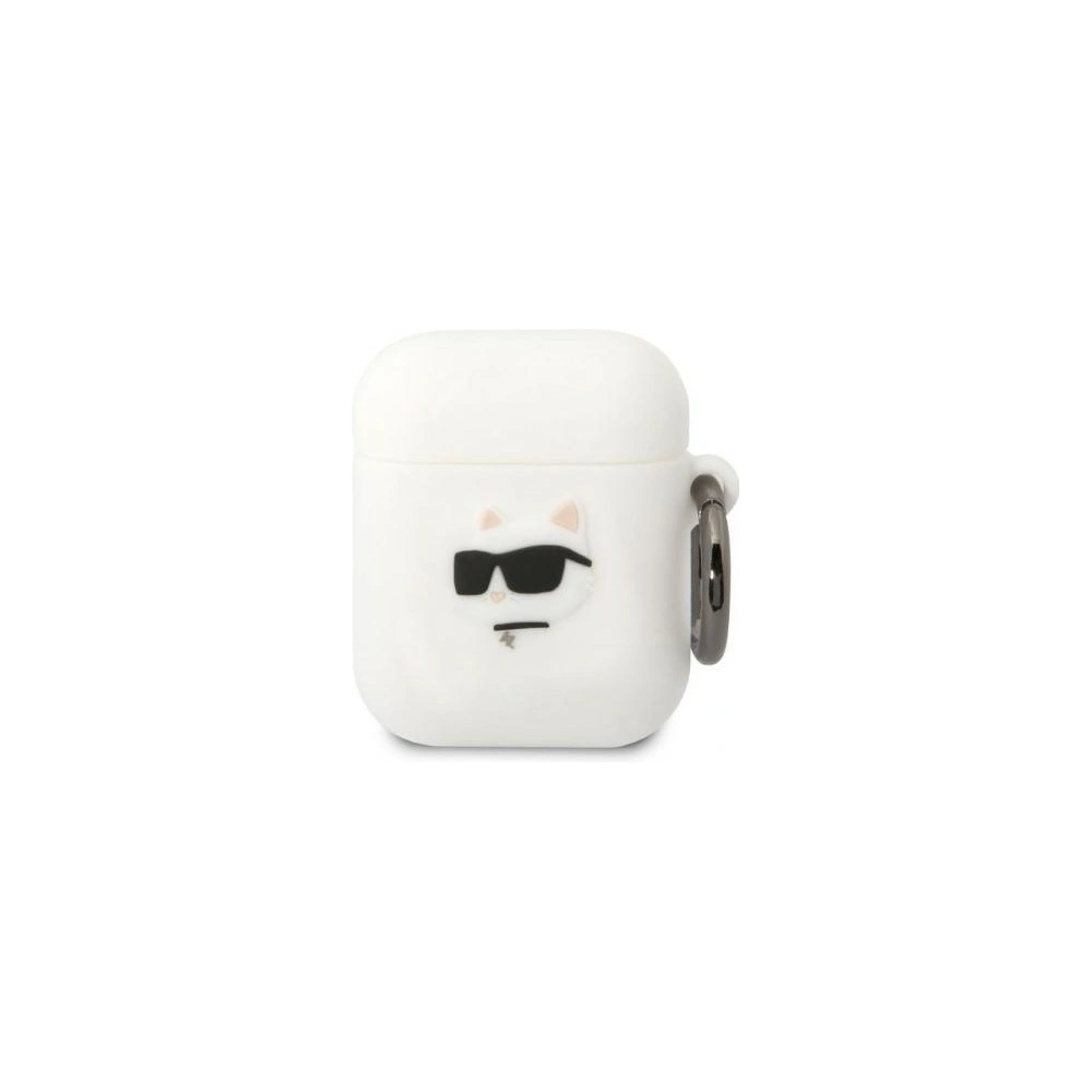 Hurtownia GSM - Etui Karl Lagerfeld KLA2RUNCHH Apple AirPods 2/1 tok fehér/színe: fehér Szilikon Choupette Fej 3D - KLD1398 - {ean13} - Hurt