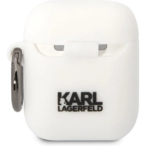 Hurtownia GSM - Etui Karl Lagerfeld KLA2RUNCHH Apple AirPods 2/1 obal bílý/white silikon Choupette hlava 3D - KLD1398 - {ean13} - Hurt