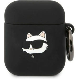 Hurtownia GSM - Etui Karl Lagerfeld KLA2RUNCHK Apple AirPods 2/1 kryt černý/black silikon Choupette hlava 3D - KLD1399 - {ean13} - Hurt