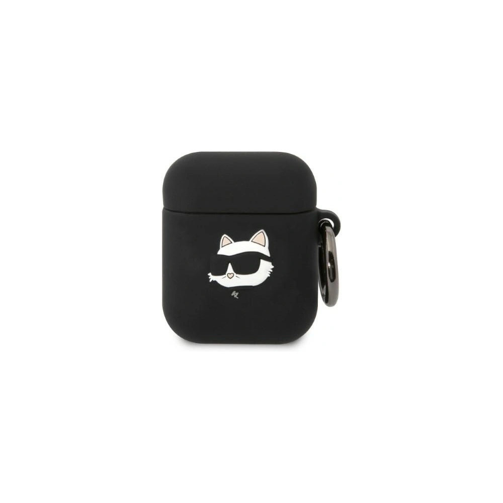 Hurtownia GSM - Etui Karl Lagerfeld KLA2RUNCHK Apple AirPods 2/1 cover czarny/black Silicone Choupette Head 3D - KLD1399 - {ean13} - Hurt