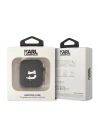 Hurtownia GSM - Case Karl Lagerfeld KLA2RUNCHK Apple AirPods 2/1 Hülle schwarz/schwarz Silikon Choupette Kopf 3D - KLD1399 - {ean13} - Hurt