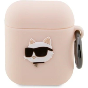 Hurtownia GSM - Etui Karl Lagerfeld KLA2RUNCHP Apple AirPods 2/1 kryt růžový/pink silikon Choupette hlava 3D - KLD1400 - {ean13} - Hurt