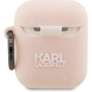 Hurtownia GSM - Etui Karl Lagerfeld KLA2RUNCHP Apple AirPods 2/1 kryt růžový/pink silikon Choupette hlava 3D - KLD1400 - {ean13} - Hurt