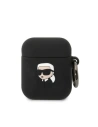 Etui Karl Lagerfeld KLA2RUNIKK Apple AirPods 2/1 kryt černý/black silikon Karl Head 3D