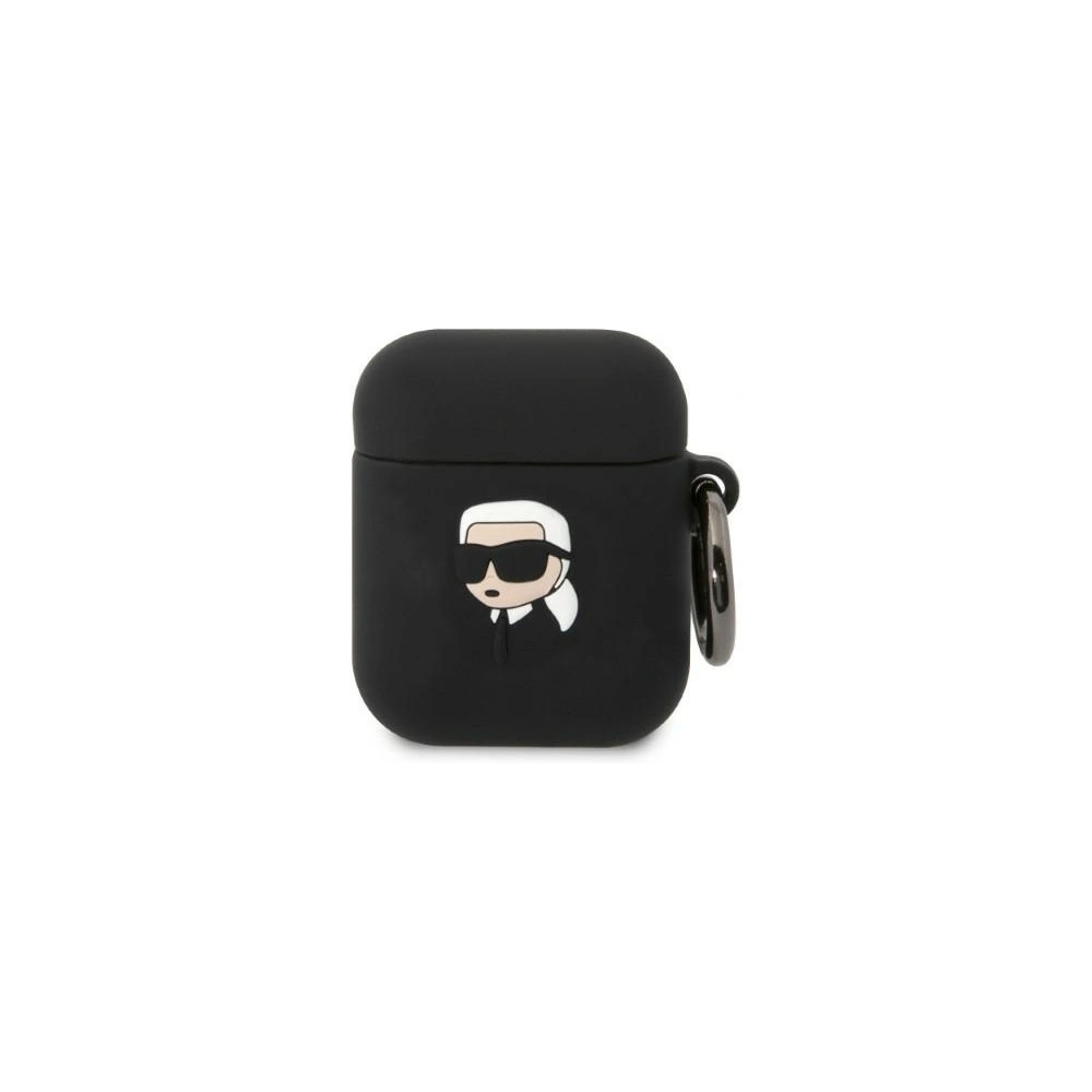 Wholesale Karl Lagerfeld KLA2RUNIKK Apple AirPods 2/1 cover black Silicone Karl Head 3D - KLD1401 - {ean13} - Hurt