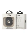 Hurtownia GSM - Etui Karl Lagerfeld KLA2RUNIKK Apple AirPods 2/1 cover czarny/black Silicone Karl Head 3D - KLD1401 - {ean13} - Hurt