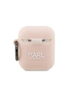 Hurtownia GSM - Etui Karl Lagerfeld KLA2RUNIKP Apple AirPods 2/1 kryt růžový/pink silikon Karl Head 3D - KLD1402 - {ean13} - Hurt