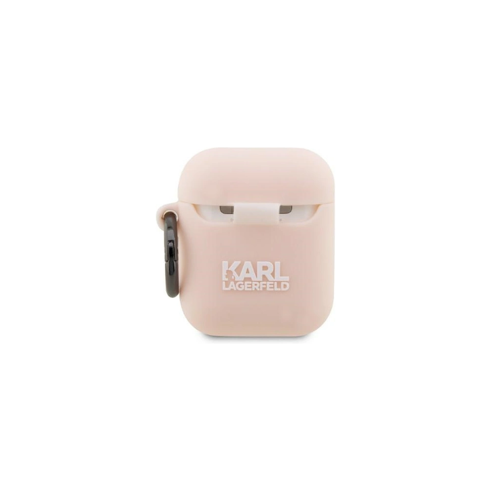 Hurtownia GSM - Etui Karl Lagerfeld KLA2RUNIKP Apple AirPods 2/1 kryt růžový/pink silikon Karl Head 3D - KLD1402 - {ean13} - Hurt