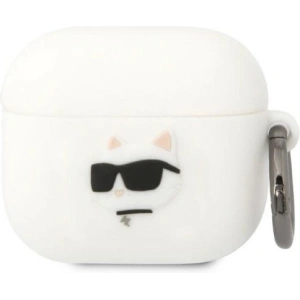 Hurtownia GSM - Etui Karl Lagerfeld KLA3RUNCHH Apple AirPods 3 tok fehér/színes szilikon Choupette fej 3D - KLD1403 - {ean13} - Hurt