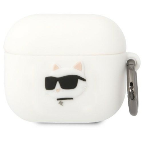 Karl Lagerfeld Distributor - 3666339087944 - KLD1403 - Karl Lagerfeld KLA3RUNCHH Apple AirPods 3 cover white Silicone Choupette Head 3D - B2B homescreen