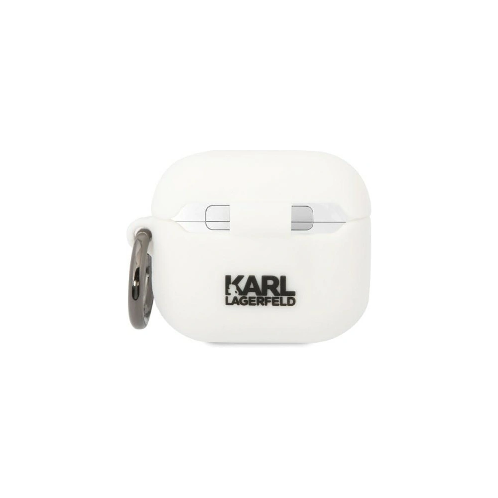 Hurtownia GSM - Etui Karl Lagerfeld KLA3RUNCHH Apple AirPods 3 husă albă/white Silicona Choupette Head 3D - KLD1403 - {ean13} - Hurt