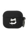 Etui Karl Lagerfeld KLA3RUNCHK Apple AirPods 3 cover czarny/black Silicone Choupette Head 3D