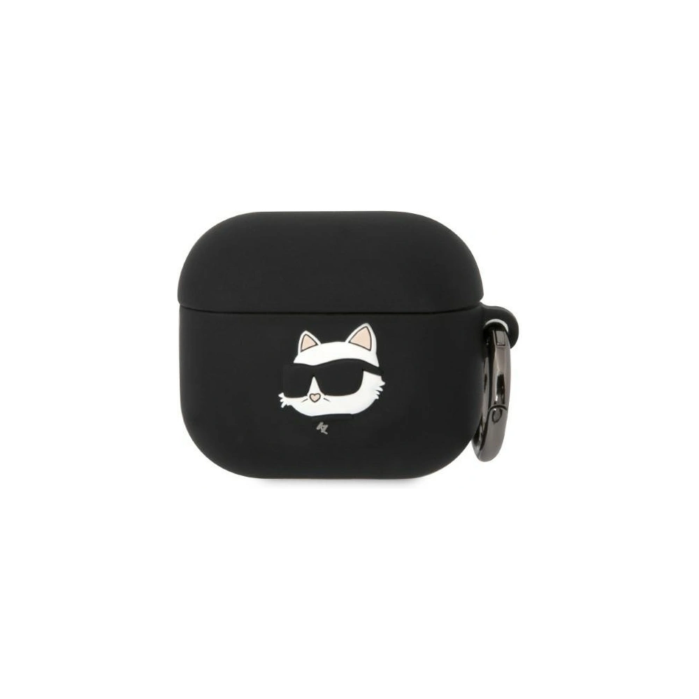 Hurtownia GSM - Etui Karl Lagerfeld KLA3RUNCHK Apple AirPods 3 kryt černý/black silikon Choupette hlava 3D - KLD1404 - {ean13} - Hurt