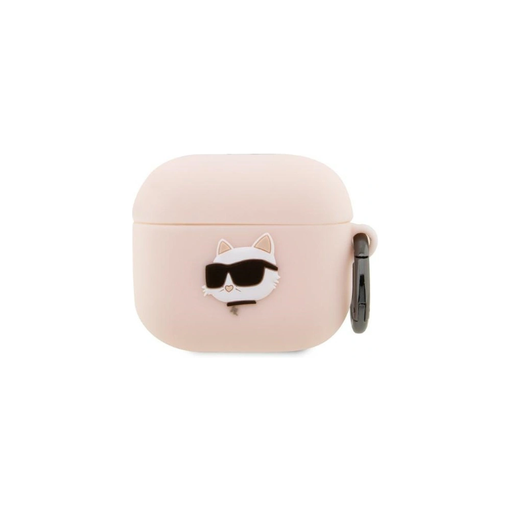 Hurtownia GSM - Etui Karl Lagerfeld KLA3RUNCHP Apple AirPods 3 kryt růžový/pink silikon Choupette hlava 3D - KLD1405 - {ean13} - Hurt