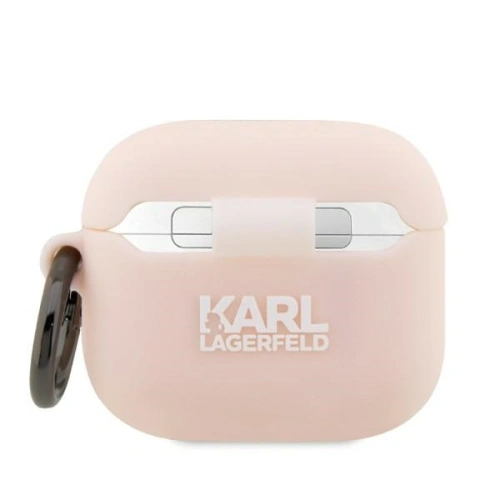 Etui Karl Lagerfeld KLA3RUNCHP Apple AirPods 3 cover różowy/pink Silicone Choupette Head 3D