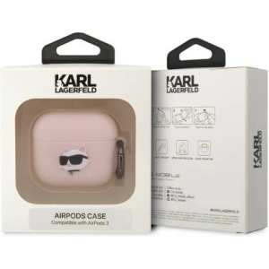 Hurtownia GSM - Case Karl Lagerfeld KLA3RUNCHP Apple AirPods 3 Hülle rosa/pink Silikon Choupette Kopf 3D - KLD1405 - {ean13} - Hurt